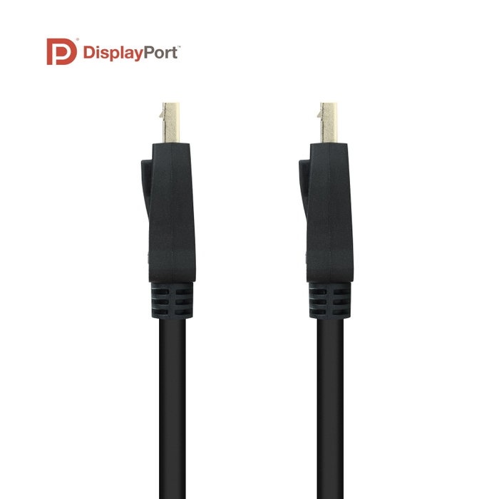 Nano Cable Cable DisplayPort 1.4 8K, 2m, Negro, Compatible con HDR y HBR3, Ref. 10.15.2502